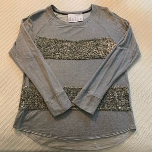 Sequin Striped Sweatshirt